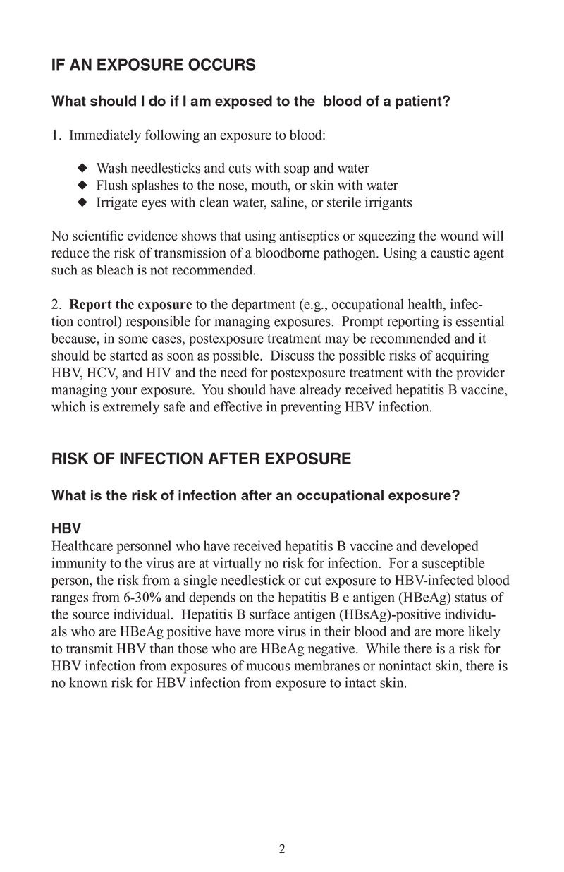Exposure to Blood