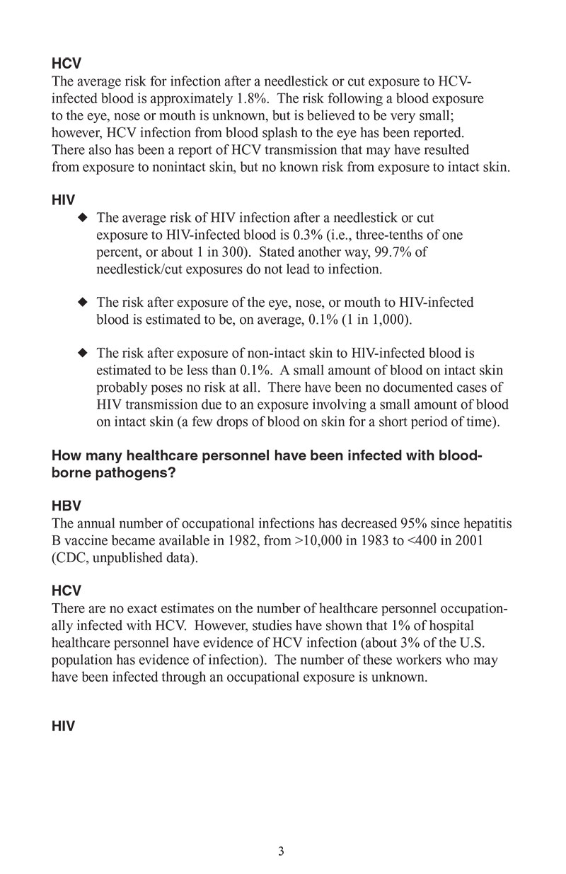 Exposure to Blood